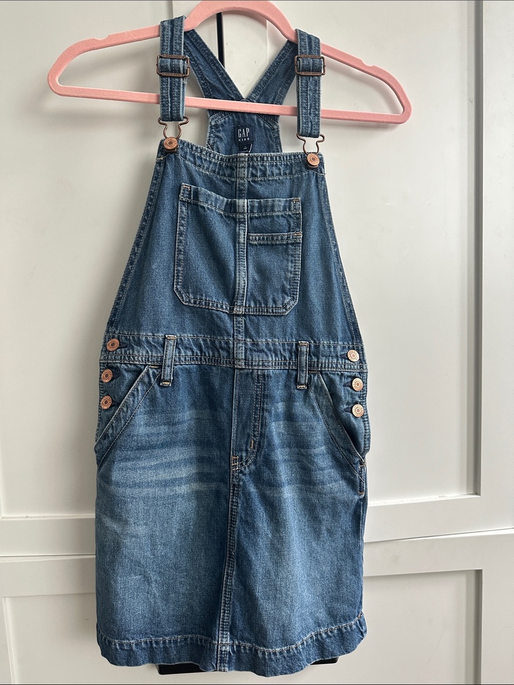 GAP Blue Denim Overall Dress